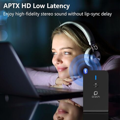 Airplane Blutooth 5.3 Receiver & Transmitter for Airpods or Headphones, Bluetooth Adapter for TV, aptX Low Latency, Wireless 3.5mm Aux Audio Transmitter/Receiver for Flight, TV, Car Stereo, Treadmill in Saudi Arabia