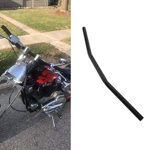 1" Sportster Drag Bars Motorcycle Handlebar 25mm Wide Handlebars for Sportster HD Custom Chopper Softail Tour Glide Road King Electra, BLACK in Kuwait