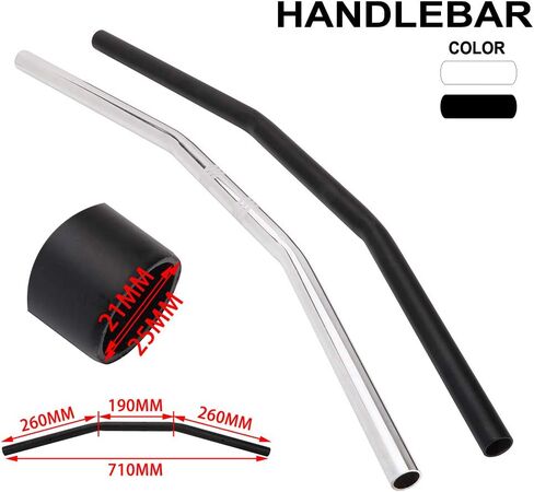 1" Sportster Drag Bars Motorcycle Handlebar 25mm Wide Handlebars for Sportster HD Custom Chopper Softail Tour Glide Road King Electra, BLACK in Kuwait