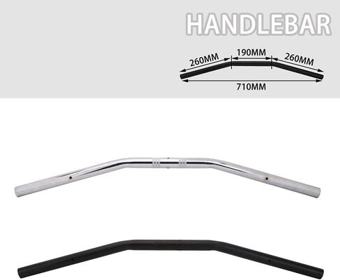 1" Sportster Drag Bars Motorcycle Handlebar 25mm Wide Handlebars for Sportster HD Custom Chopper Softail Tour Glide Road King Electra, BLACK in Kuwait