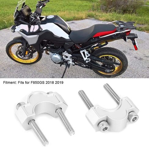 حامل المقود، محول ارتفاع مقود الدراجة النارية Qiilu 0.8 بوصة من سبائك الألومنيوم يناسب F850GS 2018‑2019 لمقود قطر 0.9 بوصة in Saudi Arabia