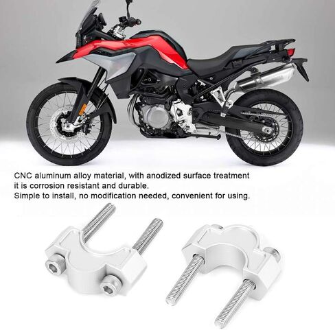 حامل المقود، محول ارتفاع مقود الدراجة النارية Qiilu 0.8 بوصة من سبائك الألومنيوم يناسب F850GS 2018‑2019 لمقود قطر 0.9 بوصة in Saudi Arabia