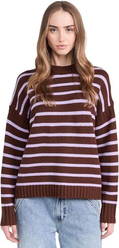 White + Warren Women's Cashmere Blend Striped Crewneck in Saudi Arabia