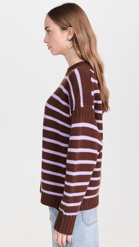 White + Warren Women's Cashmere Blend Striped Crewneck in Saudi Arabia