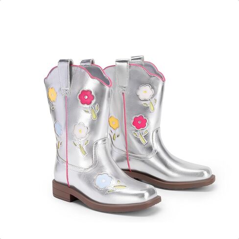 DREAM PAIRS Girls Cowgirl Boots Kids Mid Calf Western Boots Riding Shoes for Toddler/Little Kid/Big Kid in Kuwait
