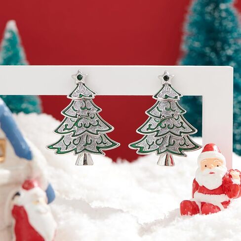 MUYAN Sparkling Christmas Dangle Earrings for Women Holiday Tree Earrings Festive Gift Christmas Jewelry Gift in Kuwait