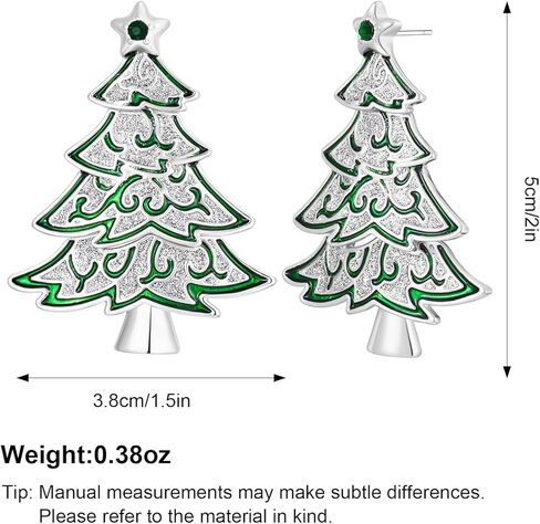 MUYAN Sparkling Christmas Dangle Earrings for Women Holiday Tree Earrings Festive Gift Christmas Jewelry Gift in Kuwait