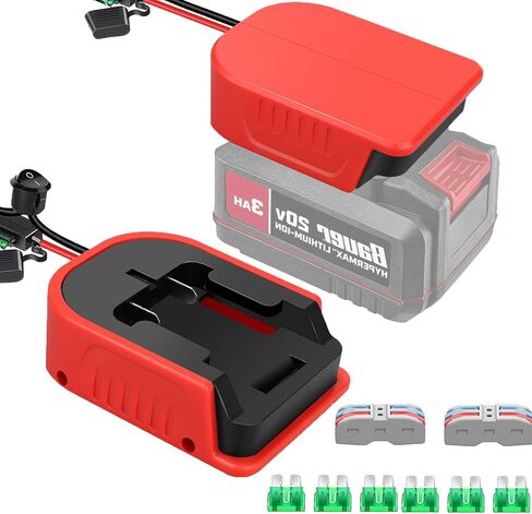 عبوتان لمحول عجلة الطاقة لبطارية Kobalt 24V Max، طقم محول بطارية عجلات الطاقة مع الصمامات ومحطات الأسلاك، سلك 14AWG، موصل الطاقة لألعاب السيارات Rc DIY، الروبوتات، شاحنة Rc in Saudi Arabia