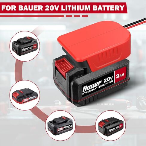 عبوتان لمحول عجلة الطاقة لبطارية Kobalt 24V Max، طقم محول بطارية عجلات الطاقة مع الصمامات ومحطات الأسلاك، سلك 14AWG، موصل الطاقة لألعاب السيارات Rc DIY، الروبوتات، شاحنة Rc in Saudi Arabia