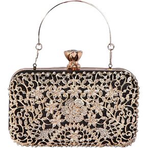 Rhinestone Evening Bag for Women Sparkly Sequin Purse Bridal Wedding Handbag Crystal Clutch Bag Glitter Shoulder Bag