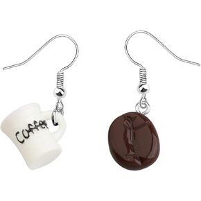BNQL Coffee Earrings Dangle Coffee Gifts for Coffee Lovers Coffee Cup Earrings Jewelry (Coffee cup earring)