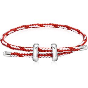 TempBeau Braided Wire Bracelet for Men Women丨Adjustable Handmade Stainless Steel String Rope Bracelets Waterproof Bracelets Jewelry Gift for Men Women Friends