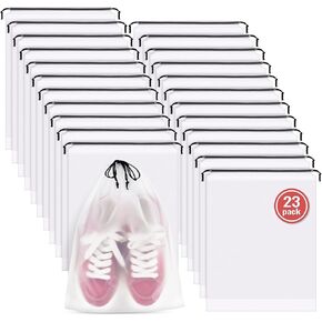 23 Pack Shoe Bags for Travel, 11.8" x 15.7" Waterproof Travel Shoe Bags for Packing,Large Travel Bag for Shoes, Storage Bags Travel Essentials Men for and Women