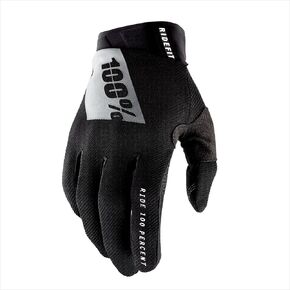 100% RIDEFIT Glove - Touch Screen Friendly & Lightweight Gloves for Bike Riding & MX - Bike Gloves with Neoprene Design - Black, Small