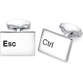 HONEY BEAR Computer Ctrl Esc Keys Cufflinks for Mens Shirt Wedding Business Gift