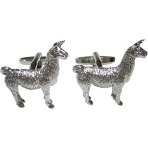Kiola Designs Silver Toned Llama Cufflinks