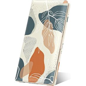 Nipichsha Womens Wallet, RFID Slim Wallets for Women, Thin Ladies Credit Card Holder Wallet, Cute Leather Bifold Clutch Billfold with 11 Card Slots & ID Window (Boho Leaves)