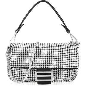 BADDIES Rhinestone Evening Clutch Purse for Women,Evening Shoulder Handbags Sparkly Purse,Rhinestone Purse Clutch Crossbody