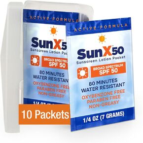 SunX50 25-Packets of Broad Spectrum SPF50 Lotion
