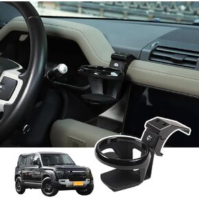 Car Cup Holder Dashboard Expansion Cup Holder Compatible with Land Rover Defender 90 110 130 2020-2024 Models Expander Drink Holder Water Cup Holder Interior Expanded Cup Holder (1)