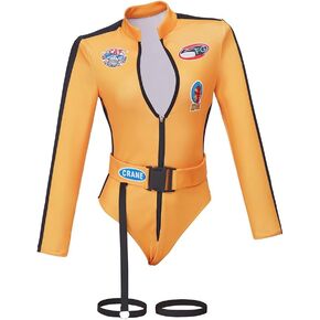 MelangCos Adult Kill Bill Costume The Bride Cosplay Yellow Bodysuit Women Sexy Halloween Costumes
