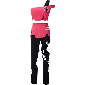 AwwwCos Anime Cherri Bomb Cosplay Costume Cutting Holes Dress Shirt Pants Halloween Party Suit Women