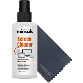Screen Cleaner Spray with Microfiber Cloth, Laptop Cleaner, TV Screen Cleaner, Electronic & Lens Cleaner Spray, Versatile for Phones, Cameras, Computers, 3.38 fl oz (3.4 fl oz (1 Pack - S-Pro))