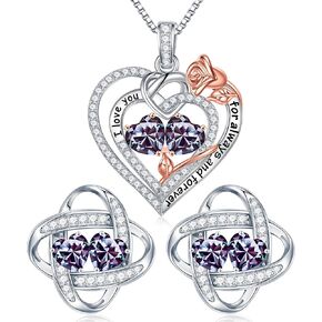 مجموعة Iefil قلادة جوهرة الميلاد المزدوجة وأقراط جوهرة الميلاد المزدوجة in Kuwait