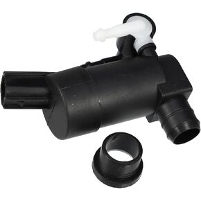 Motoforti Windshield Washer Motor Pump,for Volvo S80 2007-2015, Plastic, with Grommet, Black