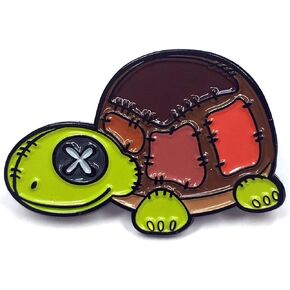 Patchwork Turtle Enamel Lapel Pin
