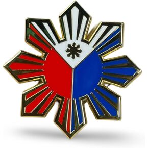 Philippine Sun Flag Enamel Pin, Filipino Pride Lapel Pin