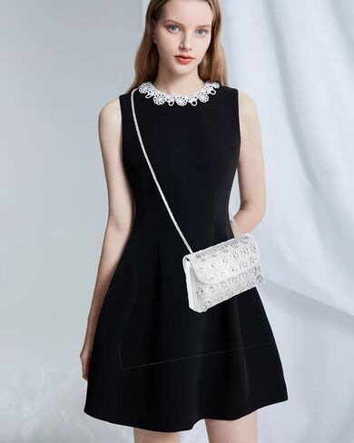 Reberomantic Women Crystal Rhinestones Handbag Chain Evening Clutch Purse Wedding Crossbody Shoulder Bag in Kuwait