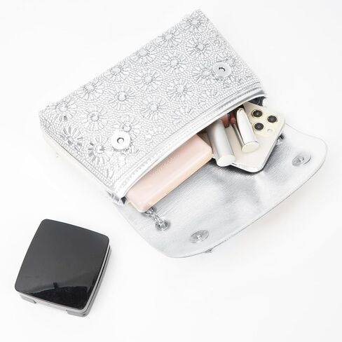 Reberomantic Women Crystal Rhinestones Handbag Chain Evening Clutch Purse Wedding Crossbody Shoulder Bag in Kuwait