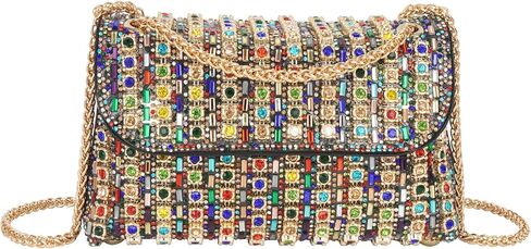Reberomantic Women Crystal Rhinestones Handbag Chain Evening Clutch Purse Wedding Crossbody Shoulder Bag in Kuwait