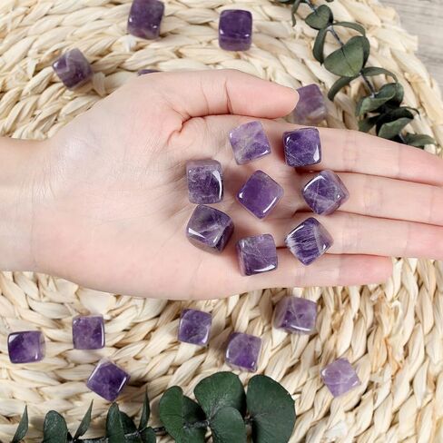 ZHIYUXI 10 PCS Amethyst Healing Crystals Tumbled Bulk Crystals Natural Quartz Crystals Polished Gemstones Reiki Energy Balancing Set in Saudi Arabia
