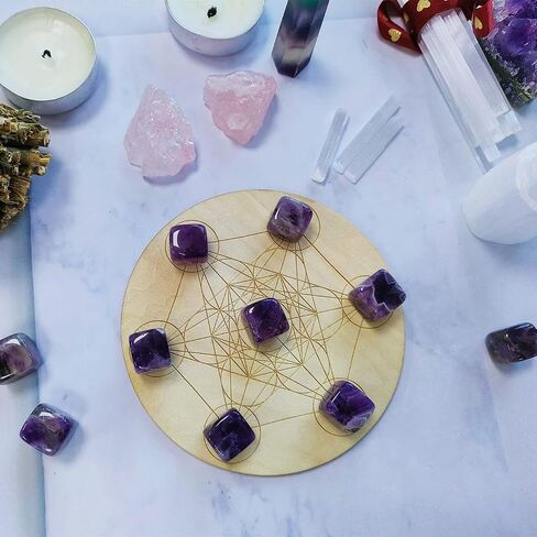 ZHIYUXI 10 PCS Amethyst Healing Crystals Tumbled Bulk Crystals Natural Quartz Crystals Polished Gemstones Reiki Energy Balancing Set in Saudi Arabia