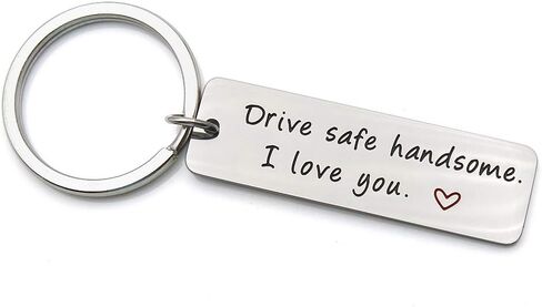 WISHOW Drive Safe Keychain Handsome I Need You here with me Trucker Husband dad Gifts in Kuwait