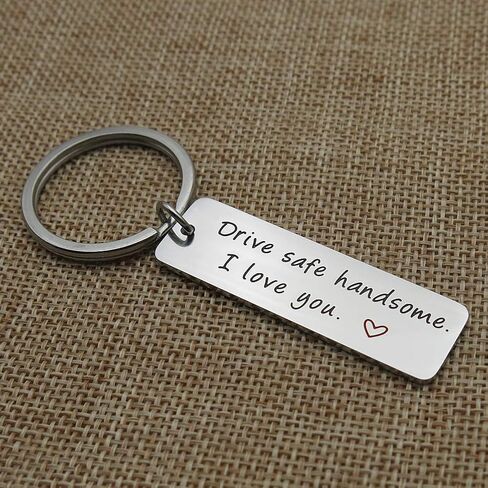 WISHOW Drive Safe Keychain Handsome I Need You here with me Trucker Husband dad Gifts in Kuwait