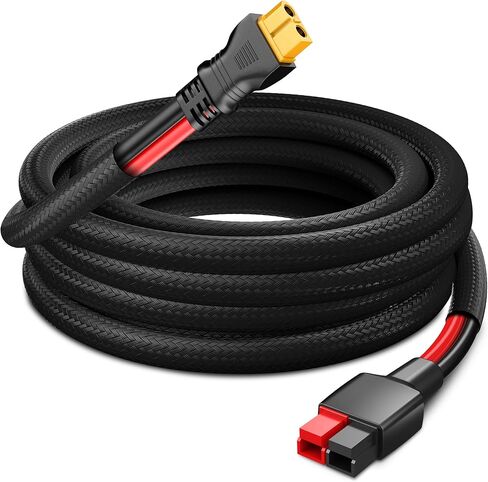 XT60 to Anderson Connector Cable(12AWG 1ft), Anderson to XT60 Female Adapter, Injection Molded XT60 to Anderson with Flame Retardant Sleeve for RC Battery,Solar Panel,Portable Power Station in Saudi Arabia