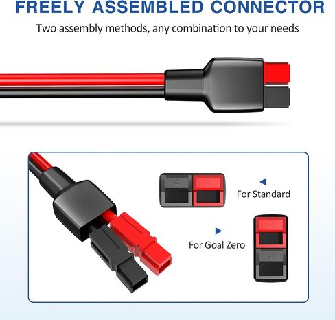 XT60 to Anderson Connector Cable(12AWG 1ft), Anderson to XT60 Female Adapter, Injection Molded XT60 to Anderson with Flame Retardant Sleeve for RC Battery,Solar Panel,Portable Power Station in Saudi Arabia