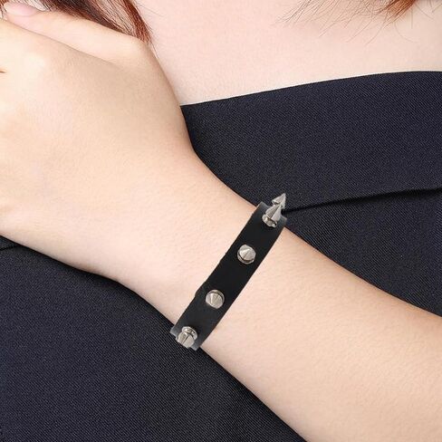 Punk Leather Bracelet for Men Women Leather 8-10 PCS Braided Cuff Bracelet Multilayer Leather Bracelet in Saudi Arabia