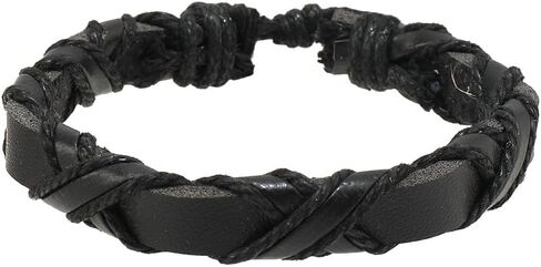 Punk Leather Bracelet for Men Women Leather 8-10 PCS Braided Cuff Bracelet Multilayer Leather Bracelet in Saudi Arabia