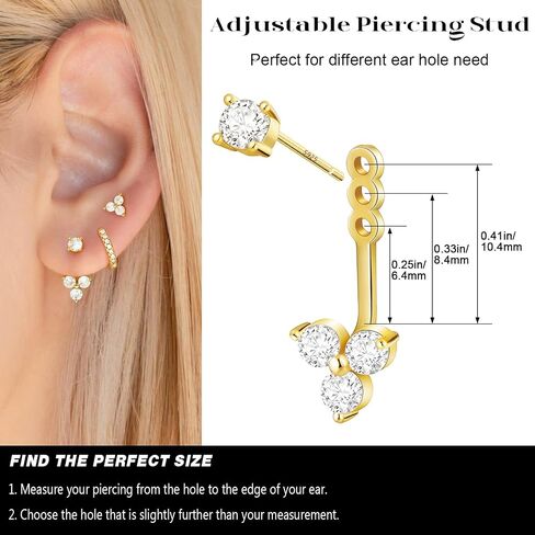 3 Pairs 14k CZ Gold Huggie Hoop Cartilage Earrings Set: Dainty CZ Stud Trendy Dangle Pearl Hoop Earrings Hypoallergenic Leaf Piercing Climber Huggie Earring for Women Gold Jewelry for Everyday in Kuwait