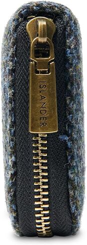 Islander HarrisTweed & PU Leather women’s long zip purse, Islander Tartan, Carry Cash & card, Scottish Style in Kuwait