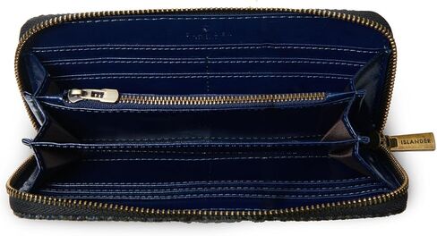 Islander HarrisTweed & PU Leather women’s long zip purse, Islander Tartan, Carry Cash & card, Scottish Style in Kuwait