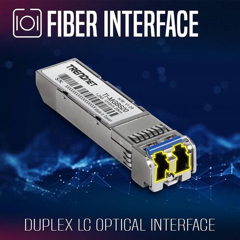TRENDnet 1000Base- SX Industrial SFP to RJ45 Multi-Mode LC Module, TI-MGBSX, Up to 550m (1,804 Ft), IEE 802.3z, ANSI Fiber Channel, Data Rates up to 1.25Gbps, LC-Type Duplex, Lifetime Protection in Saudi Arabia