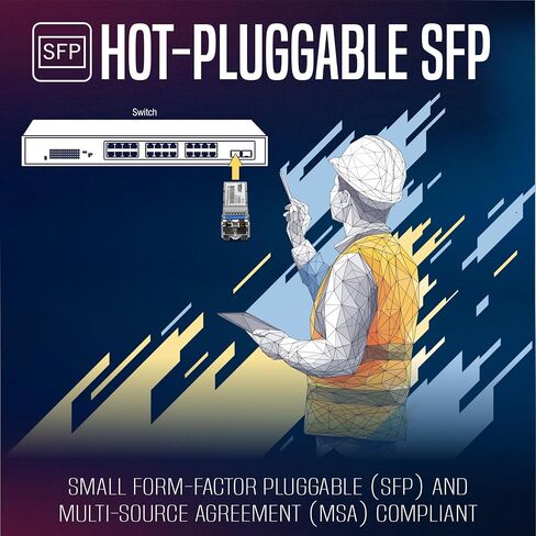 TRENDnet 1000Base- SX Industrial SFP to RJ45 Multi-Mode LC Module, TI-MGBSX, Up to 550m (1,804 Ft), IEE 802.3z, ANSI Fiber Channel, Data Rates up to 1.25Gbps, LC-Type Duplex, Lifetime Protection in Saudi Arabia