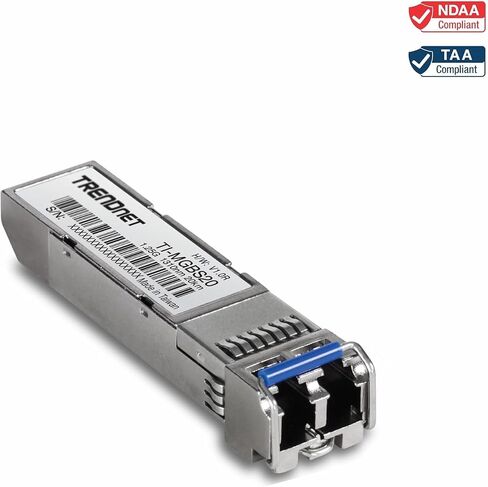 TRENDnet 1000Base- SX Industrial SFP to RJ45 Multi-Mode LC Module, TI-MGBSX, Up to 550m (1,804 Ft), IEE 802.3z, ANSI Fiber Channel, Data Rates up to 1.25Gbps, LC-Type Duplex, Lifetime Protection in Saudi Arabia