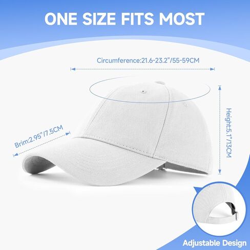 Baseball Cap Adjustable Size Unstructured Soft Cotton Hat for Outdoor Men Women in Saudi Arabia