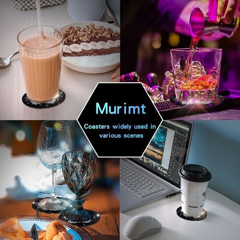 2pack Bling Car Cup Holder Coasters Cute Crystal Rhinestone Coaster for Car Drink Coaster Non-Slip Sparkly Car Accessories for Women Interior Cute Set in Saudi Arabia